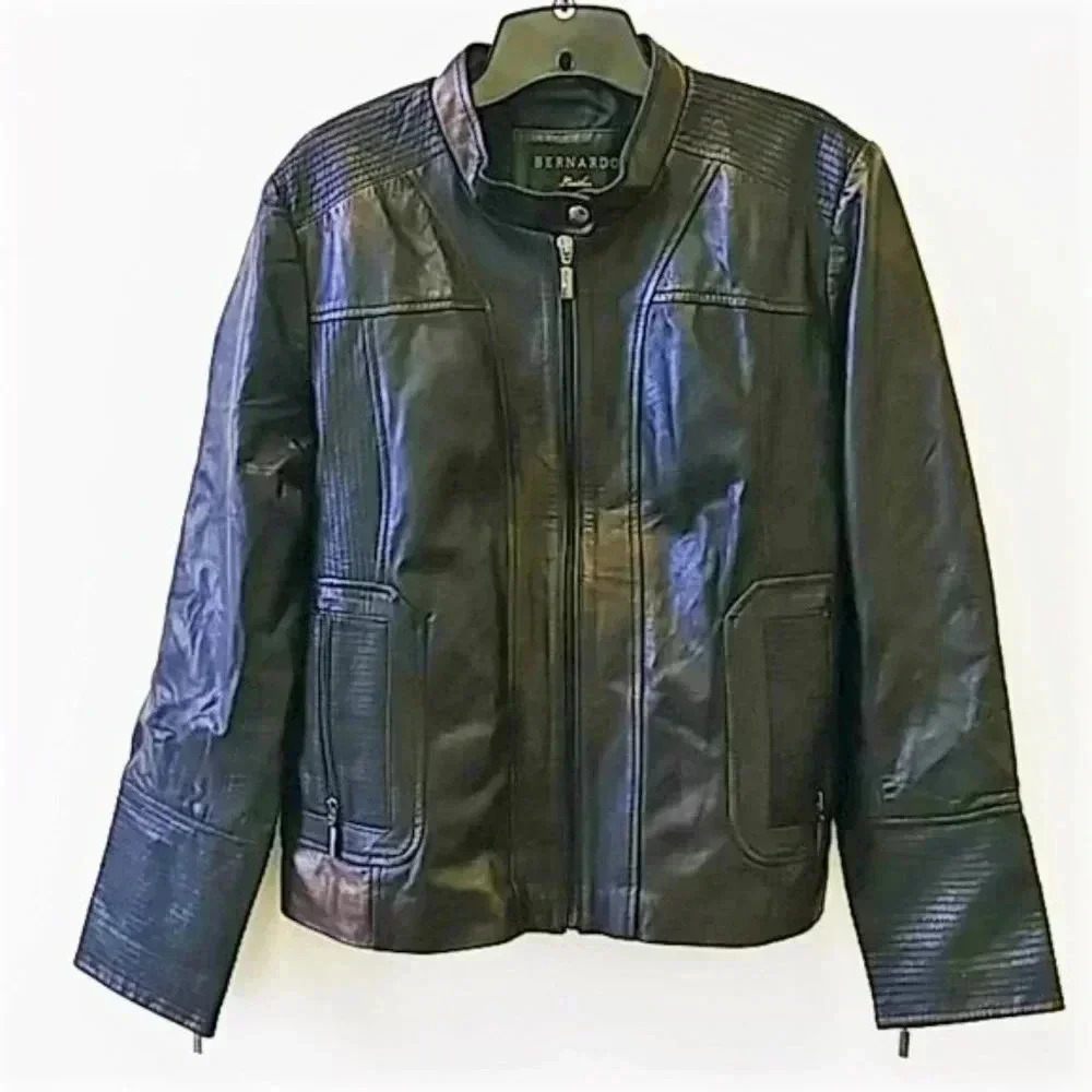 Bernardo Bronze Infused Black Jacket